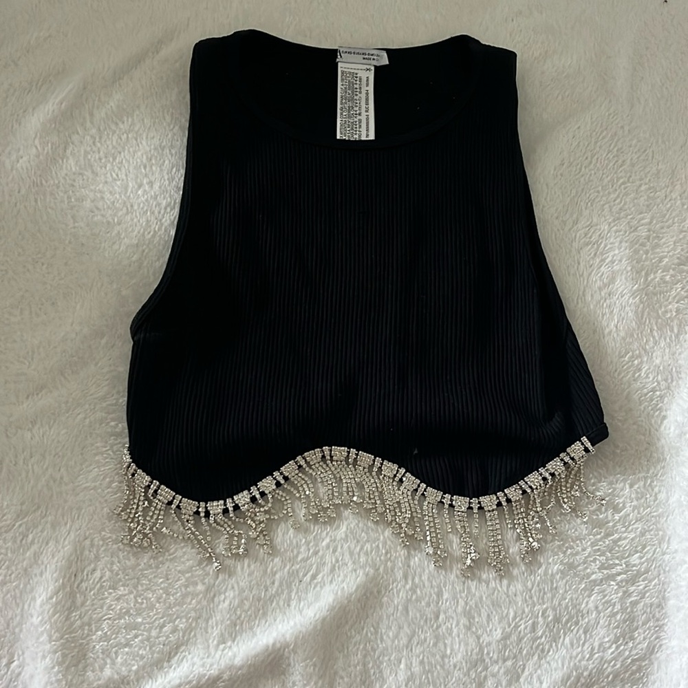 Black tank top